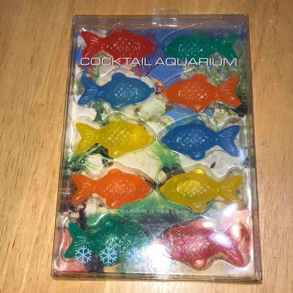 Cocktail Aquarium Fish Ice Cubes Reusable